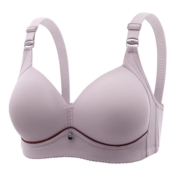 Women's Comfortable No Steel Ring Bra for Medium and Age Thin Support Soft Wireless Full Coverage Bras