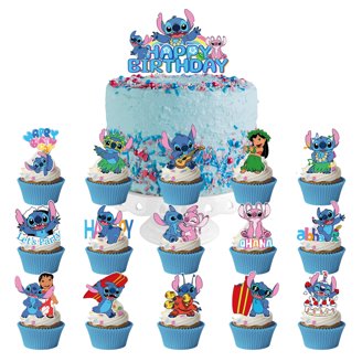 Cat Happy Birthday Cake Topper - Butterfly & Kitten Design, Purple & White Glitter