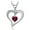 07-Jul-Ruby, variant on 18k White Gold Plated Love Arrow Birthstone Pendant Necklace Women Jewelry