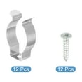 thumbnail image 3 of Uxcell Fluorescent Tube Light Fixture Screws Lamp Bracket Holder Stainless Steel T8 U Clip 12 Pack, 3 of 5