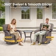 thumbnail image 3 of Jentlehouse Outdoor Patio Swivel Rocking Chairs Set with Fire Pit Table,Outdoor ,All-Weather Wicker Patio GLiders Set for Garden,Backyard,Lawn,Poolside, 3 of 12