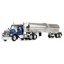 First Gear DCP 1/64 Kenworth W990 Day Cab with Walker Milk Food Grade Tank Trailer, Viper Blue 60-2094