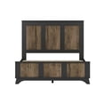 thumbnail image 4 of Platform Bed with Wooden Strip Decoration Black - Full, 4 of 5