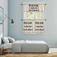 thumbnail image 6 of Please Take off Your Shoes Kitchen Curtains Valances and Tiers Set of 3 Simple Text Tier Curtains and Valance with Rod Pocket for Small Windows, 27.5"x36", 6 of 9