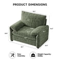 thumbnail image 7 of ROGALIS 42" Modern Armchair, Oversized Accent Chair with Padded Arms, Chenille Fabric, Green, 7 of 7