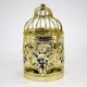 thumbnail image 2 of Portavelas decorativo de metal con diseño floral calado para velas pequeñas. E-Gold, 2 of 9