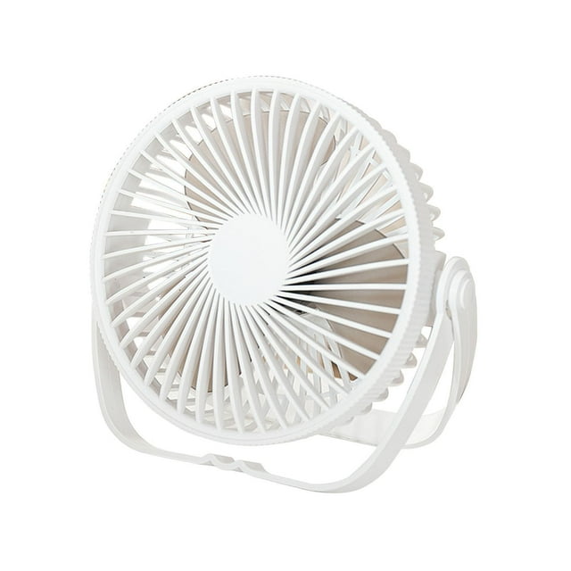 Ventilador de escritorio USB enchufable, mini ventilador portátil compacto, pequeño ventilador personal de 3 velocidades para casa, oficina, viajes, coche y mochileros. Blanco