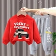 thumbnail image 2 of xaweyi Fall Baby Boy Pant Set Toddler Crewneck Long Sleeve Pullover Sweatshirt Sweatpant 2Pcs Winter Outfits Clothes,Sizes 6-7 Years, 2 of 7