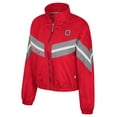 thumbnail image 2 of Women's Colosseum  Scarlet Ohio State Buckeyes Thin Ice Full-Zip Windbreaker, 2 of 3