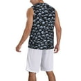 thumbnail image 5 of Gaeub Gothic Skull Men's Mesh Basketball Jersey, Quick-Drying Sleeveless Top S-4XL, Loose Muscle Tank Top -Small, 5 of 9