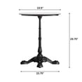 thumbnail image 6 of Flash Furniture 24" Round Indoor Outdoor Tabletop in White Faux Marble with TopGuard HPL Technology and 22.75" x 22.75" Black Cast Iron Bistro Table Base, 6 of 10