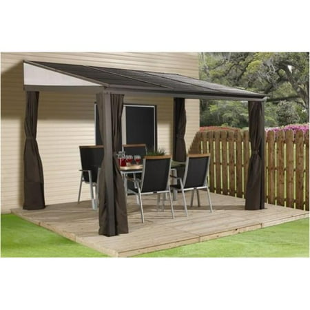 Sojag 500-9163551 10 x 14 ft. Portland No.53 Wall Gazebo Steel Roof
