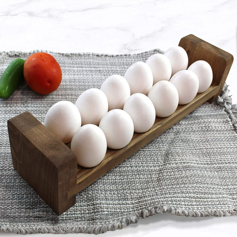 Gui's Chicken Coop Stackable Egg Holder for Refrigerator and Kitchen  Countertop Organizer, 12 Egg Container, Top Rack 