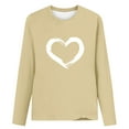 thumbnail image 4 of EQWLJWE Chemises à Manches Longues pour Femmes Liquidation Mode Printemps Imprimé Manches Longues Col Rond Tee Décontracté Hauts Vêtements d'Automne pour Femmes, 4 of 6