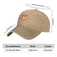 thumbnail image 5 of DouZhe Adjustable Washed Cotton Baseball Cap - Heart Love Sign Red Prints Vintage Dad Hat Unisex Sports Caps (Yellow), 5 of 7