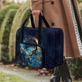 thumbnail image 3 of ZIATUBLE Moon Butterfly Traveling Bag with Zipper Floral Portable Padded Storage Dustproof Carry Case with Storage Pockets and Handles with Zipper Sewing Machine Organizer Kit, 3 of 7