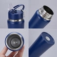 thumbnail image 2 of Insulated Water Bottle 20 OZ Stainless Steel Water Bottle with Straw Metal Water Bottle Double Wall Leakproof Keeps Drinks Hot and Cold (Dark Blue), 2 of 7