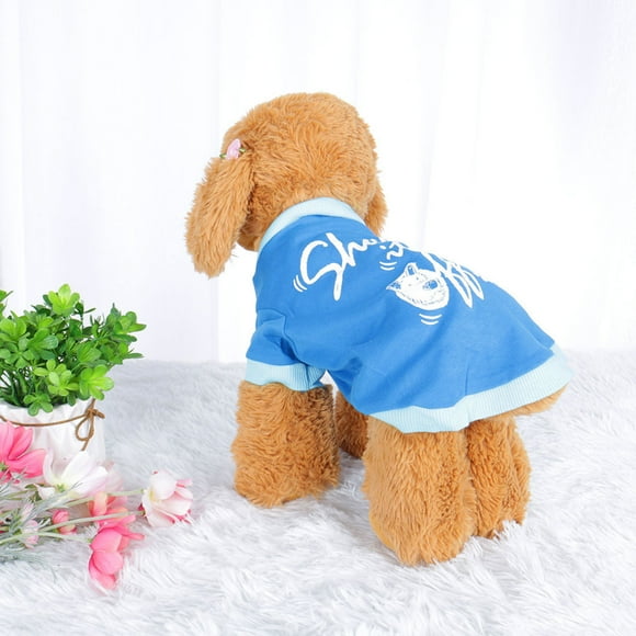 Camiseta para mascotas primavera otoño perro cachorro ropa para gatos pequeños, chaleco impreso, talla L #1