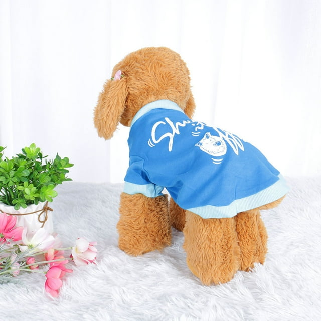 Camiseta para mascotas primavera otoño perro cachorro ropa para gatos pequeños, chaleco impreso, talla L #1