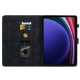 thumbnail image 5 of Case for Samsung Galaxy Tab S9/S8/S7, Flower Pattern PU Leather Multi-Angle Viewing Stand Shockproof Flip Case with Card Slot, Magnetic Clasp, Pencil Slot, for Galaxy Tab S9/S8/S7, Black, 5 of 11
