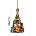 thumbnail image 3 of HCBY Rockin' Around The Guitar Christmas Tree Ornament – 2D Acrylic Rock & Roll Holiday Tree Decoration for Music Lovers Christmas Decorations, 3 of 6