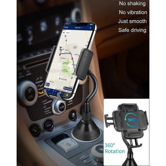 car cup holder mobile phone holder with long elastic neck suitable for mobile phone iphone 11 pro max/se/xs/max/x/8/7 plus/galaxy/google pixel