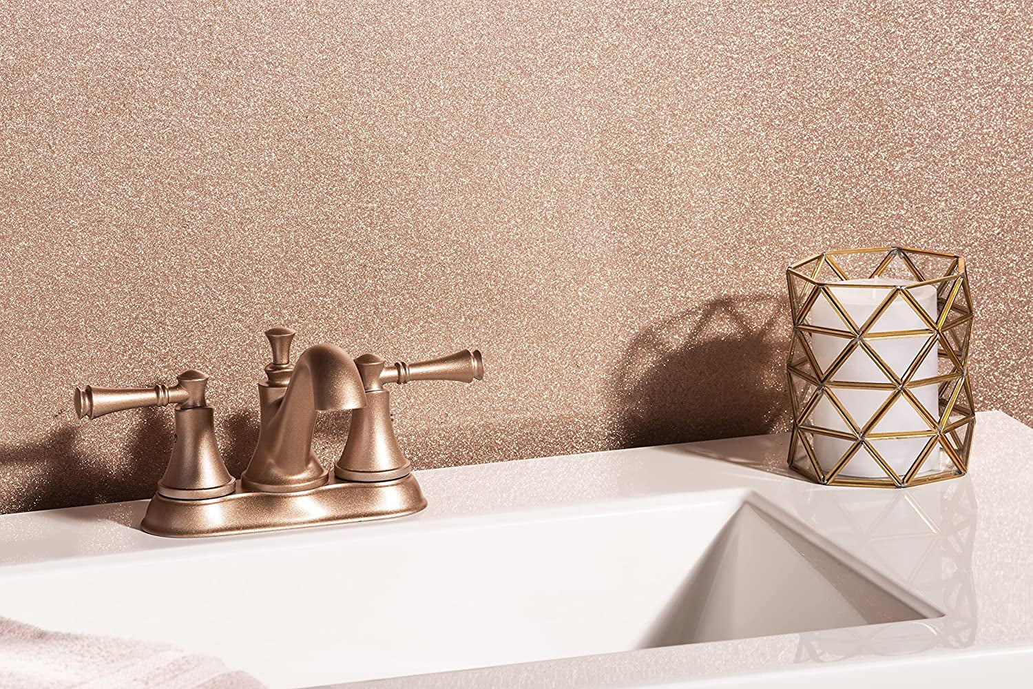 Rust-Oleum Glitter Interior Wall Paint, 28 oz, Rose Gold, 12 Fl Oz (Pack of 1) 28 Fl Oz (Pack of 1) Rose Gold