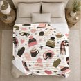 thumbnail image 5 of Winter Accessories Scene, Playful Artistic Scene, Warm Flannel Blanket for Home Library and Reading Nook, Celestial Art Lovers Christmas Gift, Artistic Home Decor, 5 of 9