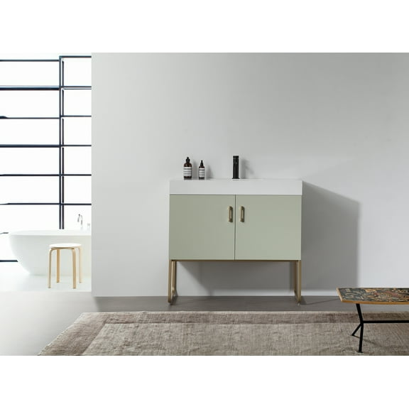 Veemon 36" Pine Mist Dual Mount Bathroom Vanity