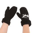 thumbnail image 2 of Dyfzdhu Women Fashion Knitted Plush Twist Windproof Warm Thickened Fingered Plus Gloves Black, 2 of 3