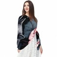 thumbnail image 5 of Bats Chic Chiffon Hair Scarf for Women - 180*73 (70.86*28.7in) Translucent Silk Wrap - Light and Breathable Fashion Headband Accessory, 5 of 6