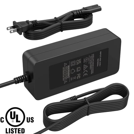 PROKWR UL Listed 3-Prong 42V AC/DC Adapter Compatible with Gyroor Model C2 C2Pro C3 36V 10Ah DC36V 10000mAh 36VDC Lithium ion Battery Electric XHK-800-4220 XHK-8004220 42VDC 2A Power Supply Cord
