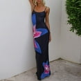 thumbnail image 1 of Femmes Imprimé Maxi Robe Dos Nu Cocktail Longue Robe Sans Manches Robes de Plage, 1 of 9