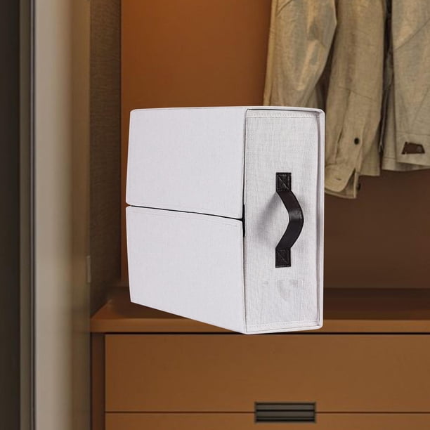 Caja de almacenamiento de ropa de cama de tela plegable, bolsa de organización para armario, contenedor de almacenamiento de sábanas para manta, funda , beige perfecl Contenedor de almacenamiento de sábanas