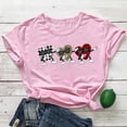 thumbnail image 1 of Hauts d'Été Grande Taille pour Femmes Chic Femmes Imprimé Léopard Amour Manches Courtes Col Rond T-shirt Ample Hauts T-shirt Col en V Femmes en Liquidation, 1 of 3