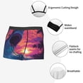 thumbnail image 3 of Balery Hawaiian Island Beach Shark Calzoncillos bóxer para hombre, ropa interior de algodón suave y transpirable con cinturilla de nailon-XX-Large, 3 of 5