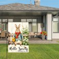 thumbnail image 3 of Jbralid Hello Spring Bunny Garden Flag For Spring Summer Home Outdoor Garden Yard Door Decor 12x18 inch, 3 of 5