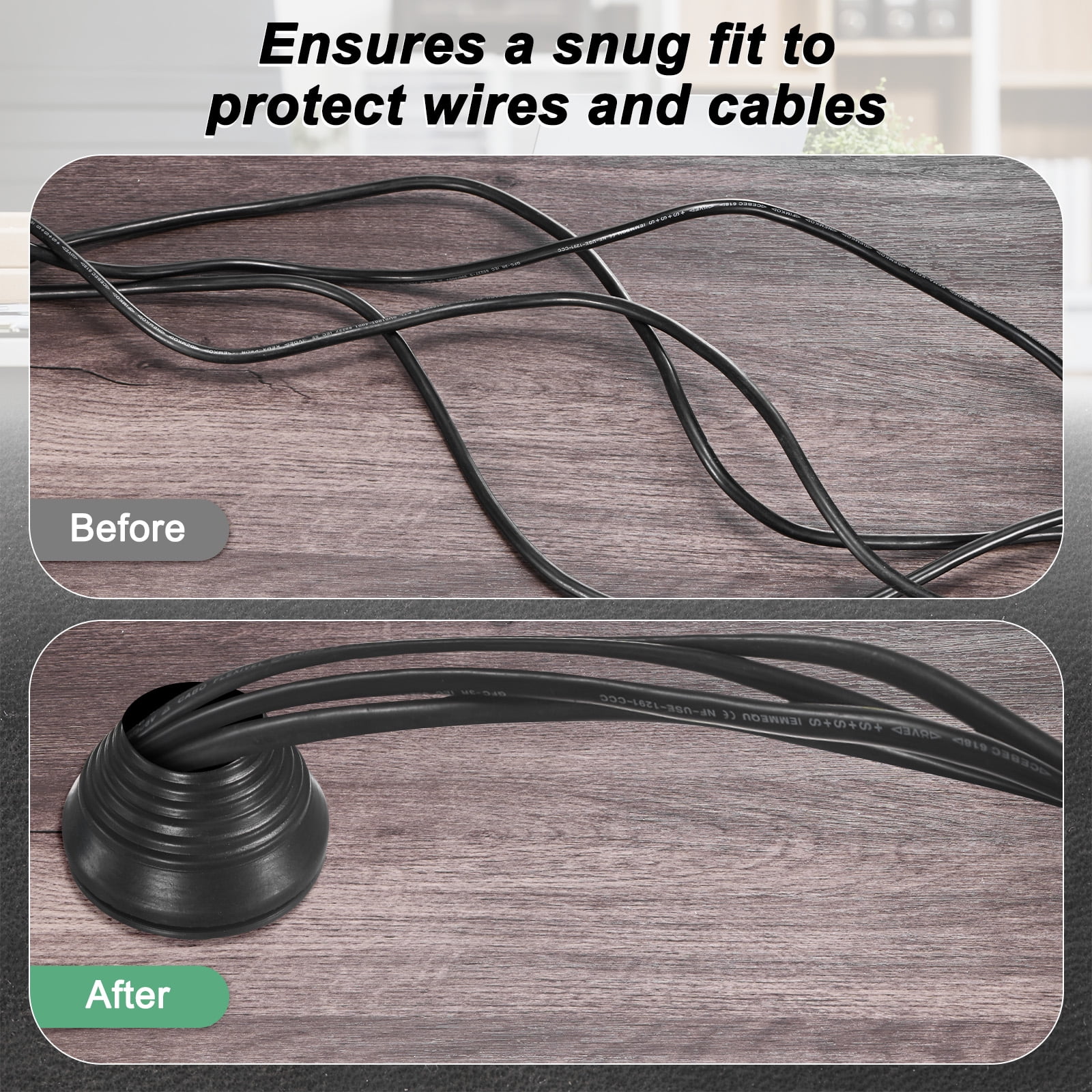 Uxcell 10-Pack Rubber Grommets for Wiring 110mm Tower Shaped Grommet