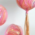 thumbnail image 6 of BalsaCircle 3 Pink Round 4D Orbz 13" Marble Mylar Foil Plain Balloons Wedding Decorations, 6 of 7