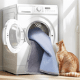 thumbnail image 3 of Cat Litter Mat 47" x 35" Upgraded Felt & Fabric Material Cat Trapping Mat for Fewer Creases, Extra Large Hold 3-4 Litter Boxes Urine-Proof Non Slip, Machine Washable, Soft on Paws, Grey, 3 of 5