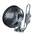 thumbnail image 3 of Electric Car Cooling Fan 12V 24V USB Easily Install Durable Angle Adjustment Suction Holder, 3 of 8