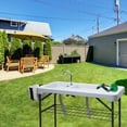 thumbnail image 2 of Dual-Function Fish Cleaning Table with Sinks and Spray: 42.5” Portable Camping Sink with Universal Faucets, Grid Rack, Basket, and Tool Kit – Ideal for Picnics, Camping, and Outdoor Cleaning, 2 of 9