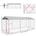 thumbnail image 3 of PawHut 19.7' x 7.5' x 7.5' Outdoor Dog Kennel w/ Waterproof Cover, 3 of 10