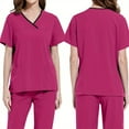 thumbnail image 5 of Split Set Dental Anesthesia Brush Hand Clothes High Elastic Comfortable Technician Uniform, Nursing Clothes Surgical Workwear for Women, 5 of 11