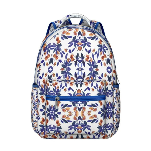 Boho Floral Print Students Backpack Durable and Adjustable School Bag with Artistic Sunflower and Daisy Pattern, Perfect for Student and Student, School and Travel
