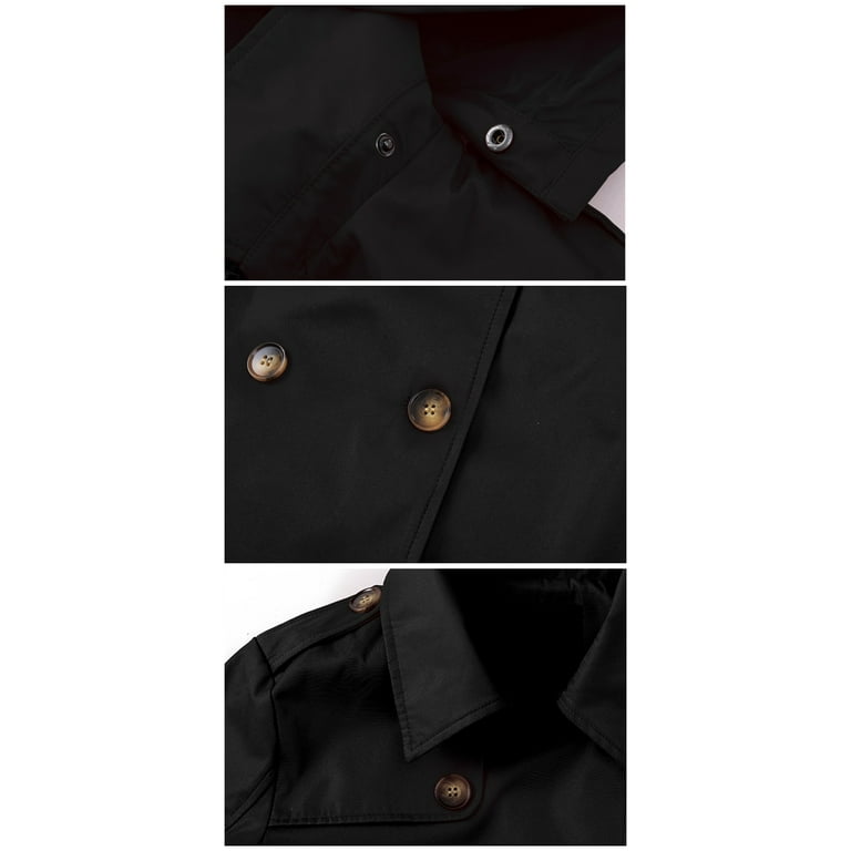 Chrisuno Women's Double Breasted Trench Coat, Mid-Length Chrisuno Women's Double Breasted Trench Coat, Mid-Length