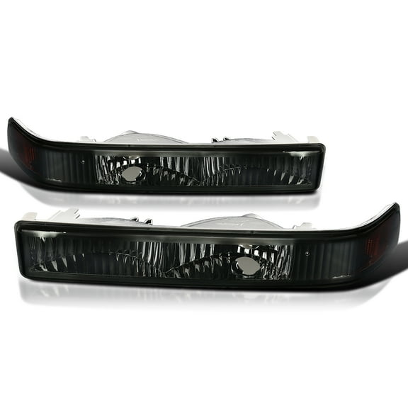 Spec-D Tuning Smoke Lens Bumper Lights Compatible with 1998-2004 Chevy S10 Blazer GMC Sonoma L R Pair Assembly