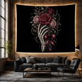 thumbnail image 6 of Floral Garden Vertical with Skeletal Hand Bone Phalanges, Spooky Gothic for Gothic Decor Fans, Dark Art Decor, Halloween Gift, Tapestry Wall Hanging for Bedroom and Dorm, 6 of 7