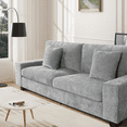 thumbnail image 5 of 88.58" Modern Sofas Couches for Living Room with Removable Sofa Cushion and Detachable Sofa Cover, Solid Wood Frame and Serpentine Spring,Easy to Install (Gray), 5 of 7