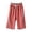 Glisme Red462, variant on Glisme Casual Pants For Women Summer Solid Color Drawstring Pocket Versatile Elastic Waist Design Casual Capris Pants Beige Trousers Athletic Fit